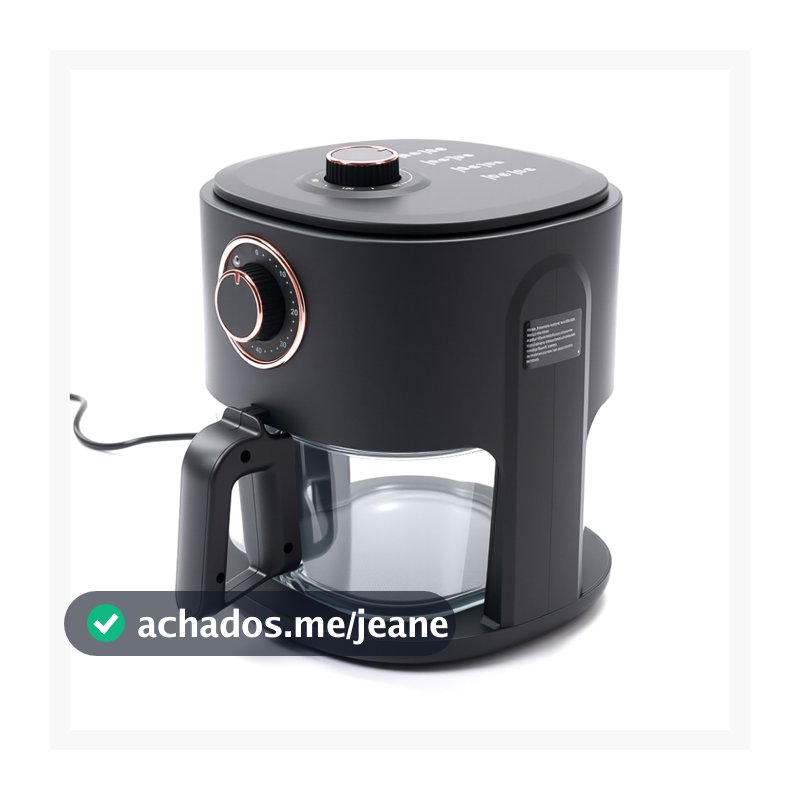 OKICASA Fritadeira de ar de vidro espesso transparente panorâmico de 360° Air fryer inteligente 127V FRI6261