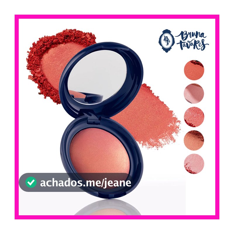 Bruna Tavares BT Shimmer Blush Baked 8g (Blush de textura fina e macia para entregar cor e glow em uma aplicação)