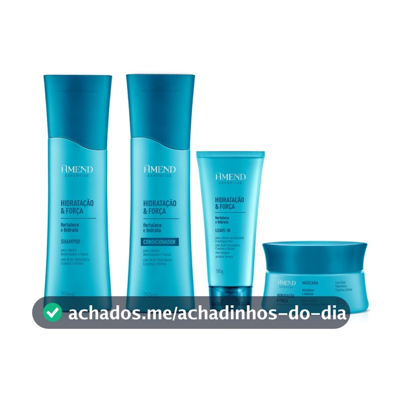 Amend Kit Hidratação e Força Shampoo 250ml + Condicionador 250ml + Mascara 300g + Leave-in 180g