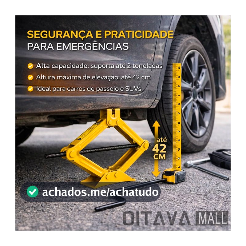 Macaco Hidráulico Sanfona Para Carro Suv 38cm Universal