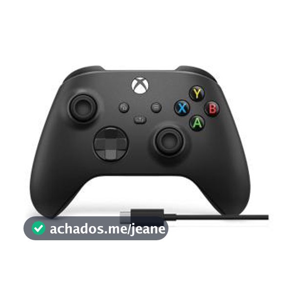 Controle para Xbox Sem Fio Preto + Cabo USB-C