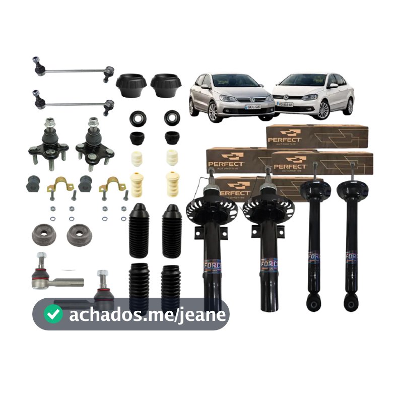 Kit Completo Amortecedores Coxim Bieleta Pivô Gol G5 G6 G7 Voyage
