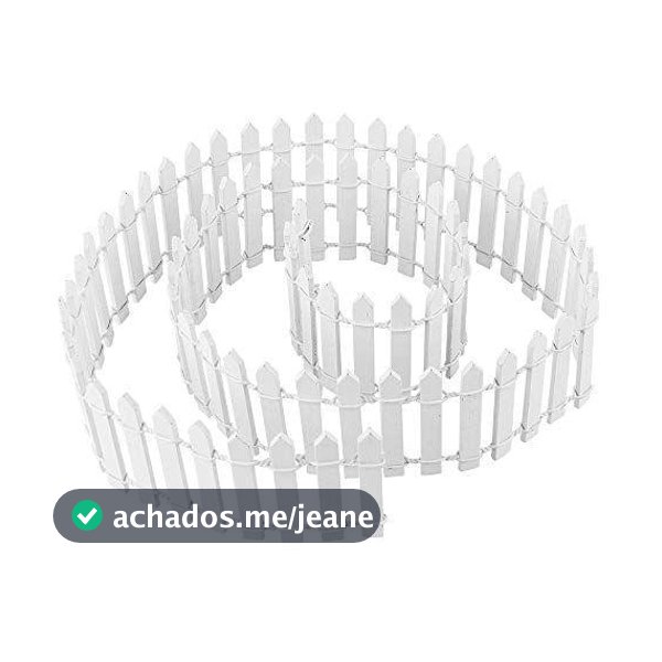 Mini Cerca de Madeira Branca Rustica Decoração Maquete Vila Natalina 90 cm Largura x 5 cm Altura