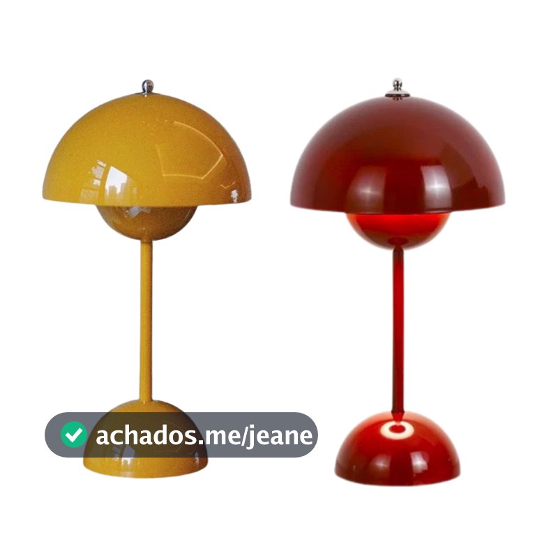 Luminaria Abajur Mesa Colorida Touch LED Noturna Cupula Redonda Estilo Retro 30CM p/ Mesa Escritório