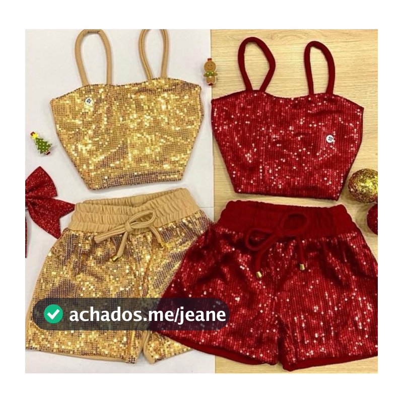 Conjunto paete infantil - short + cropped