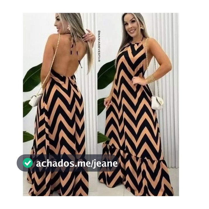 Vestido longo frente unico LISTRADO  y LISO elegante tendencia