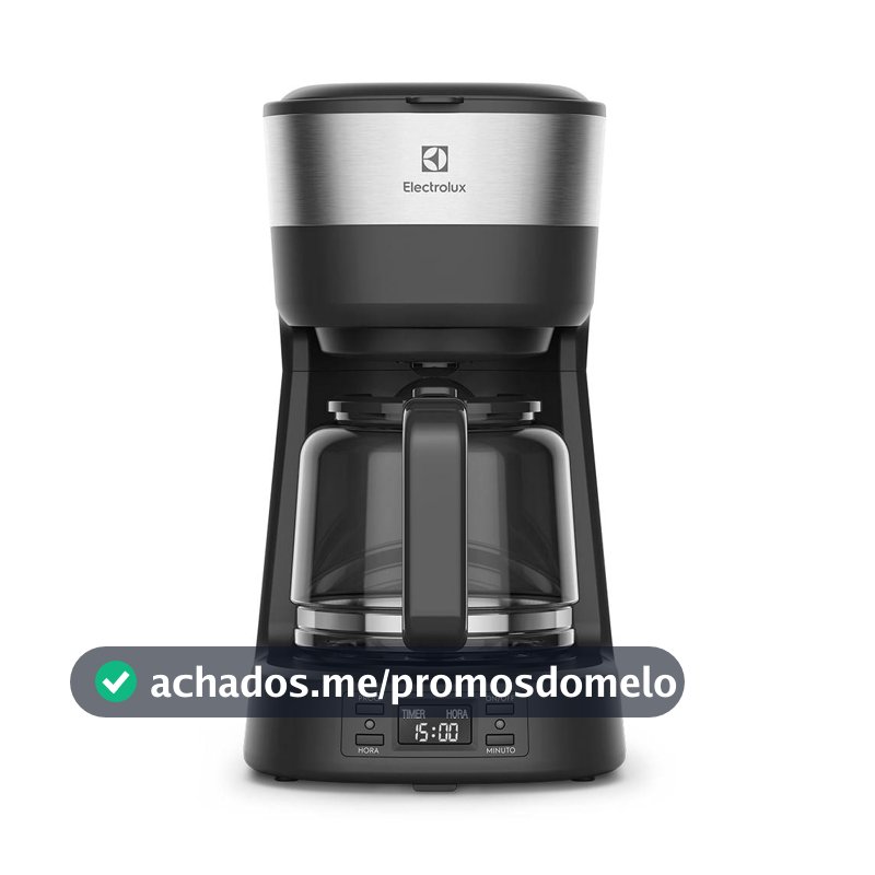 Cafeteira Elétrica Electrolux 30 Xícaras Experience Programável com Timer Cor Inox Preta (ECM25)