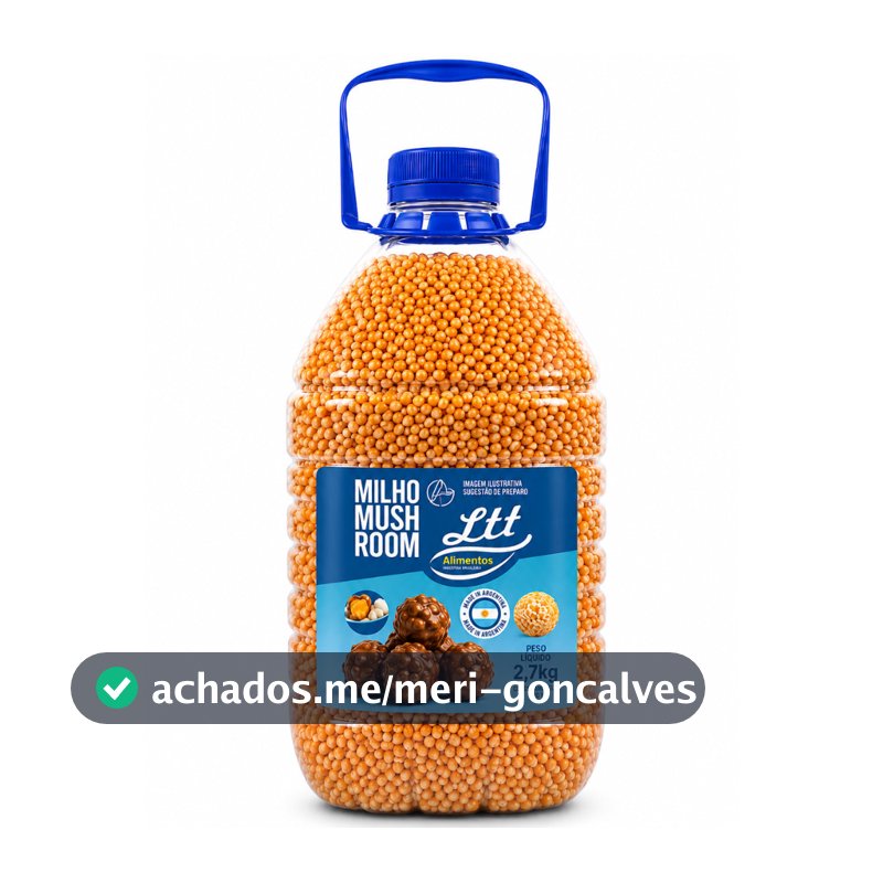 Milho Mushroom para Pipoca Gourmet Grão Premium Galão 2,7kg Argentino