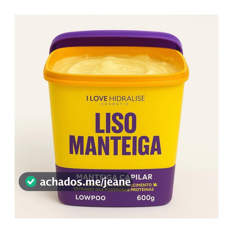Manteiga Capilar 600g Liso Manteiga | Super Hidratação + Nutrição Intensa | Hidralize