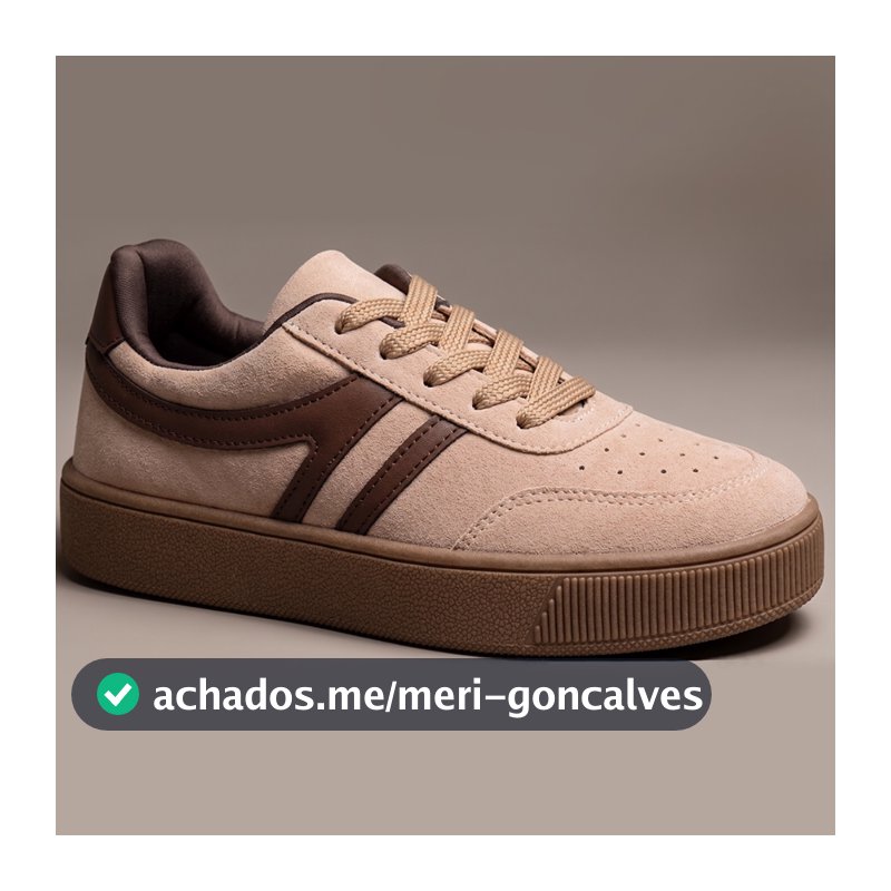 Tênis Feminino Casual Camurça Detalhe Lateral Listra Dupla Moderno Break GiGiL
