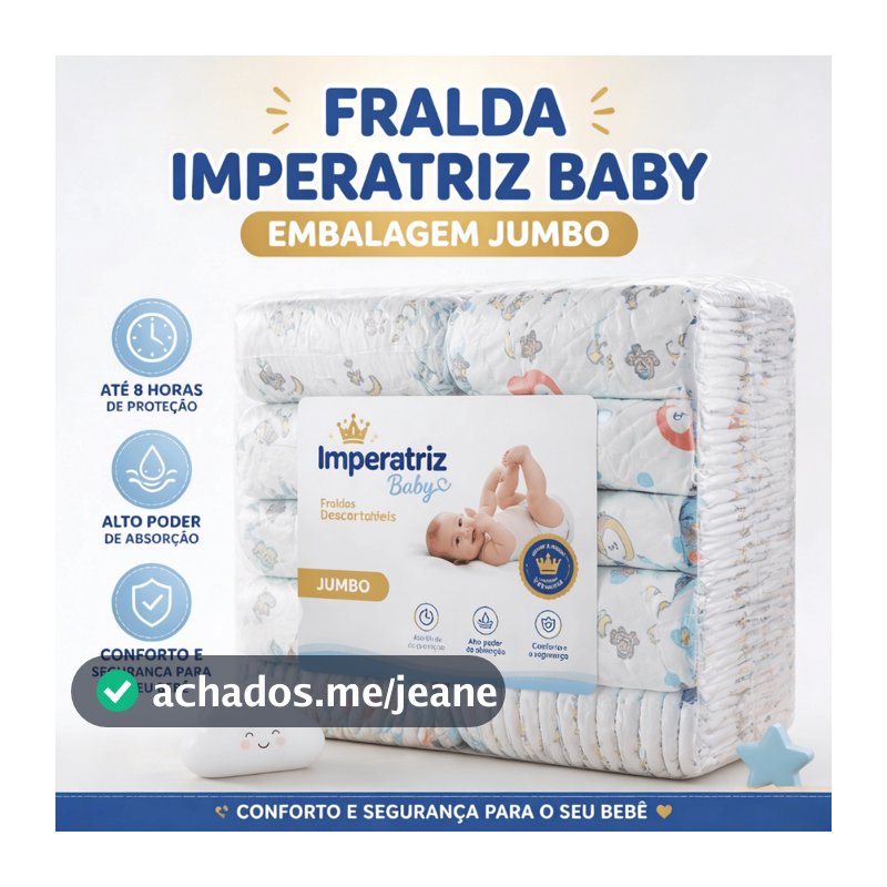 Fraldas Imperatriz Baby P/M/G/XG/XXG Pacotão
