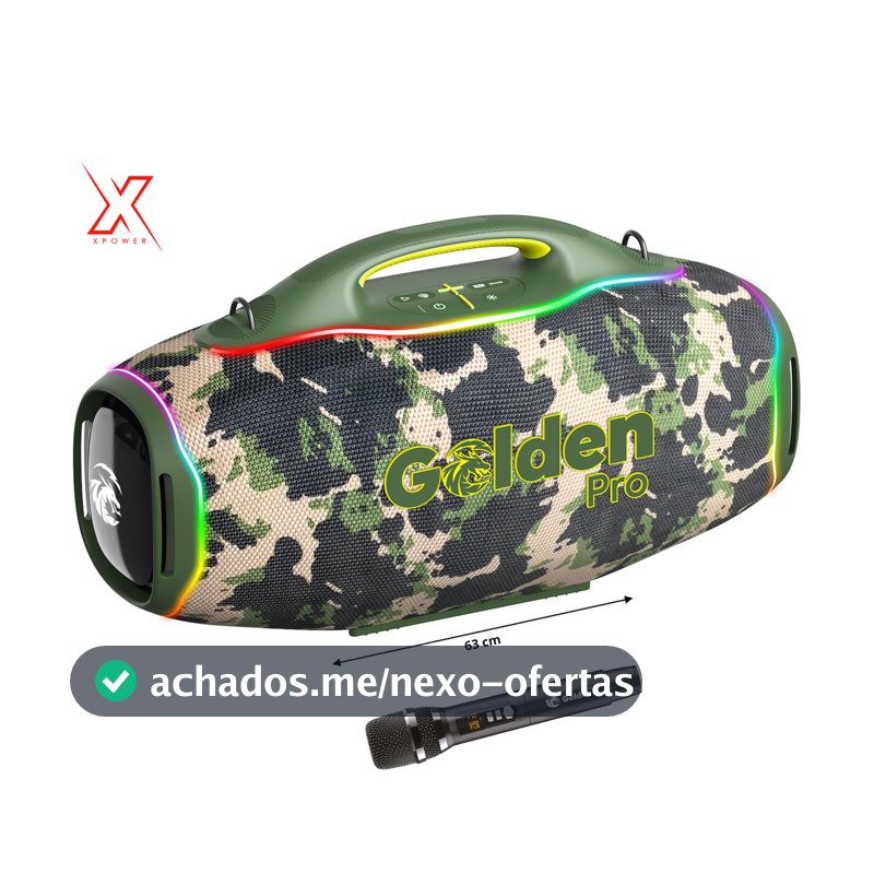 Caixa de som (AI) power box ultra 1 450W Golden pro IPX67 luzes RGB