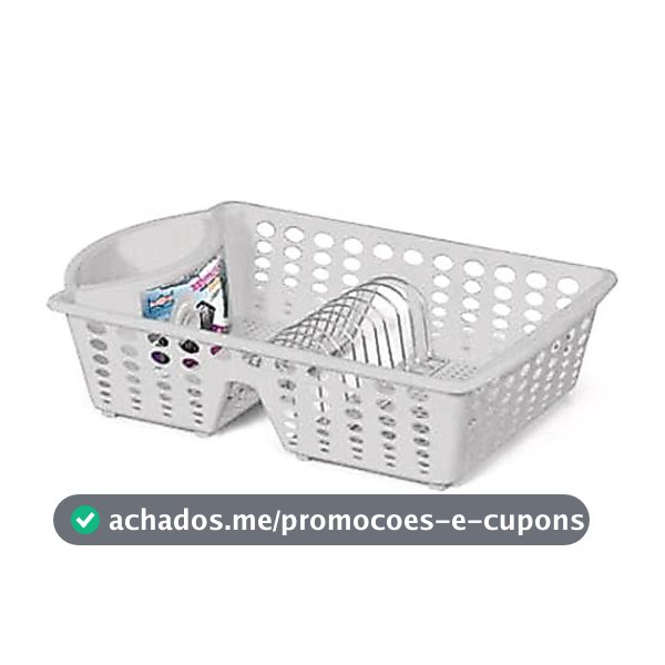SECADOR DE PRATOS LUXURY BRANCO 53,5X36X12 CM - P/ 11 PRATOS