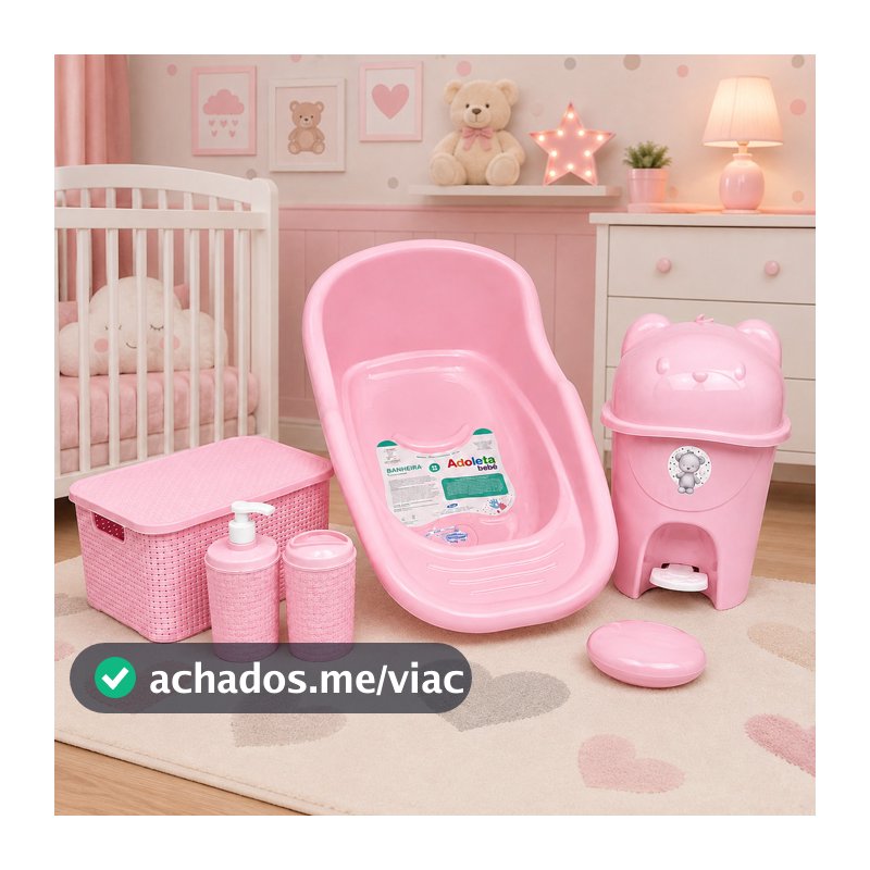 Kit Higiene Bebê 6 Peças Banheira 20L