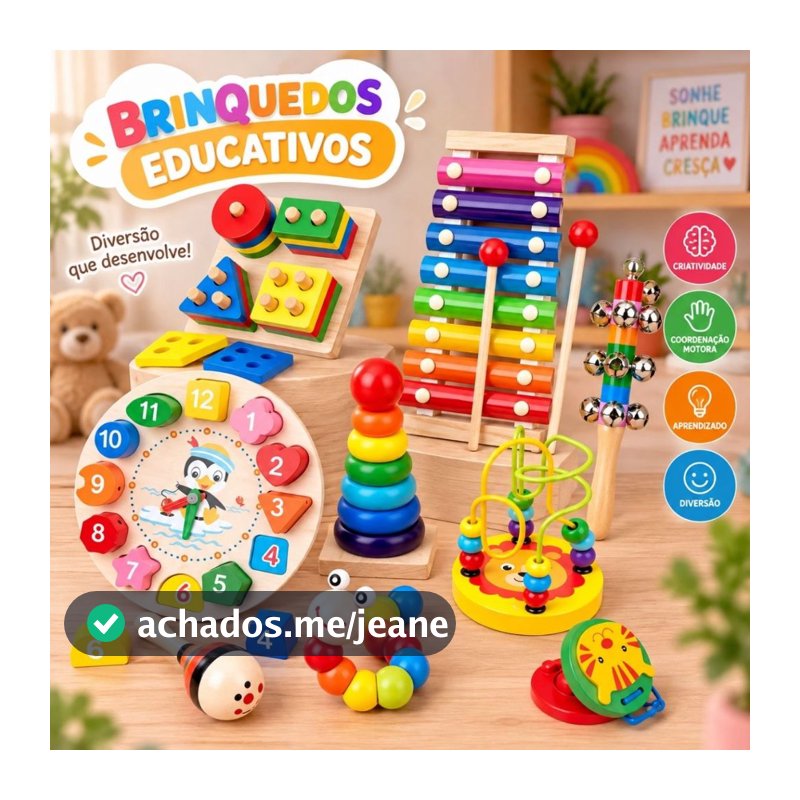 Brinquedo  Pedagógico Educativo Musical Pedagógico Montessori Colorido Para Bebês Crianças Pequenas