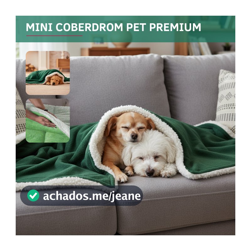 Coberdrom Pet Premium Sherpa Carneirinho Quentinho Antialérgico Confortável Cães E Gatos Premium