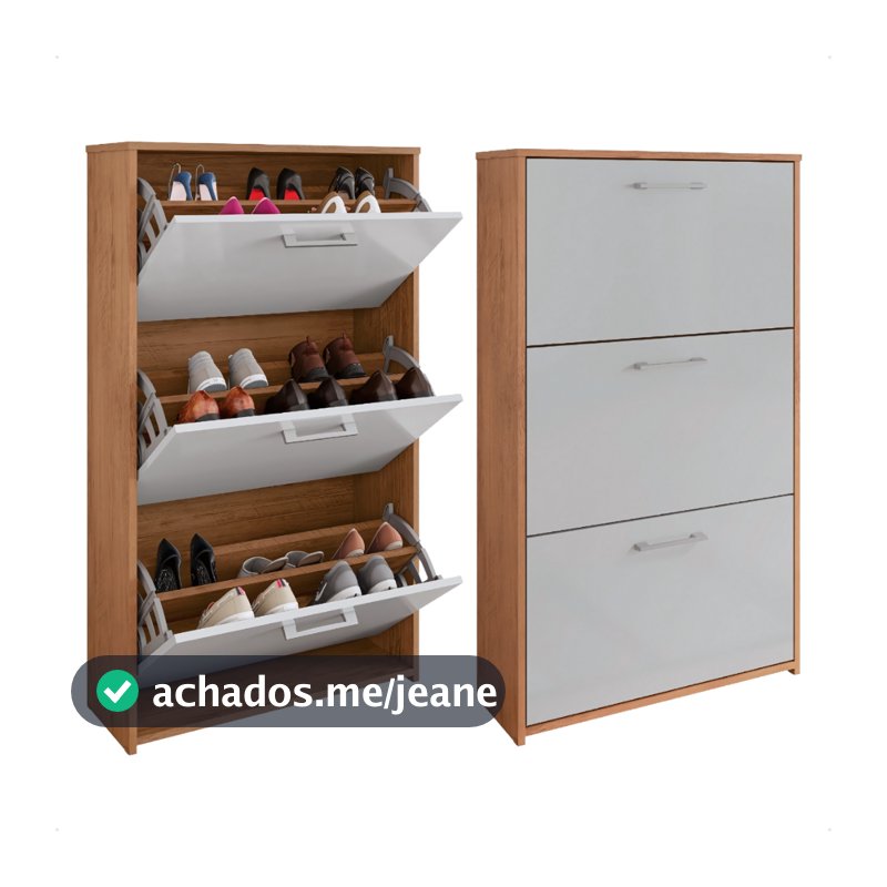 Sapateira com Portas Basculantes Vertical Armário para Quarto Sapato Sala Tênis Hall Entrada
