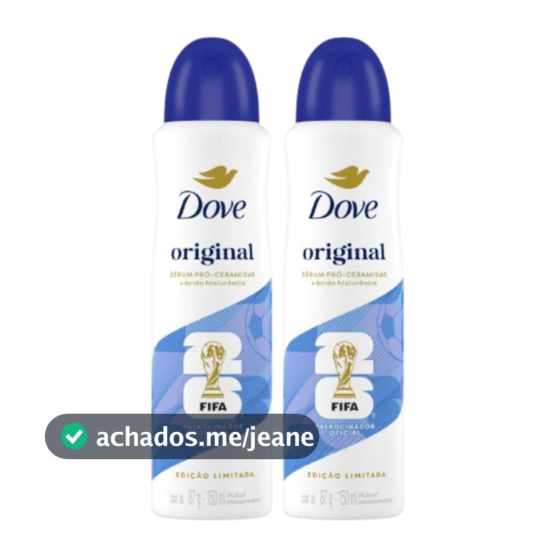 Kit 2 Unidades Desodorante Aerossol Dove Original Tradicional 150ml