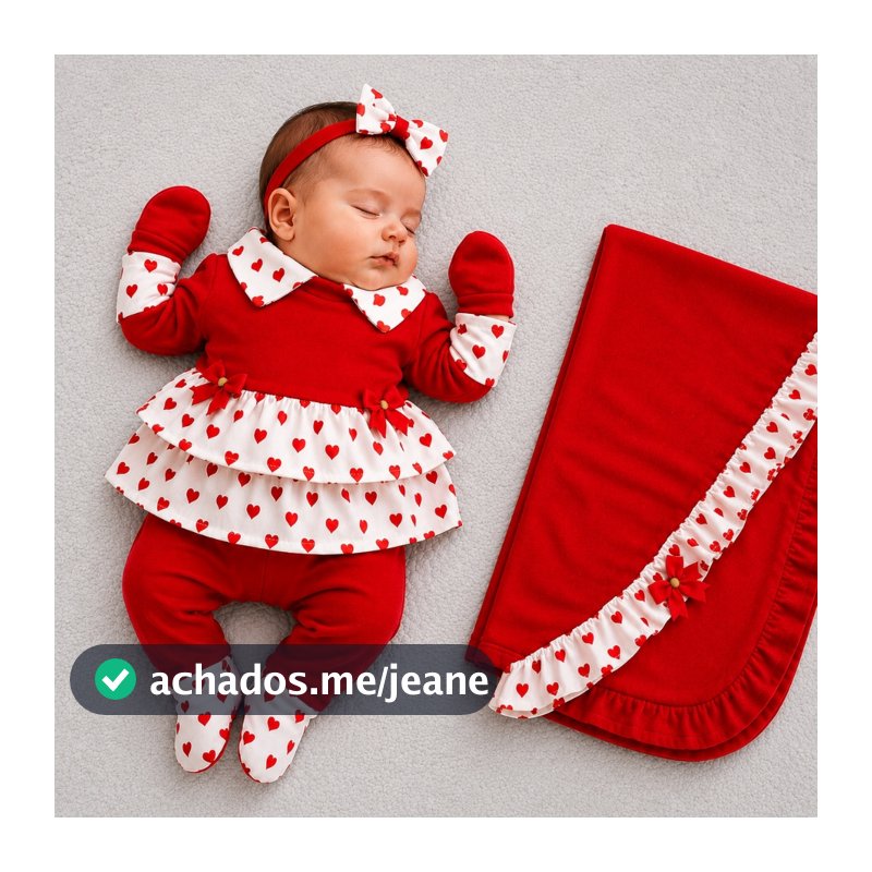 Saída de Maternidade Menina Enxoval Bebê RN 5 Peças 100% Algodão Antialérgico Macio Confortável Completo Presente