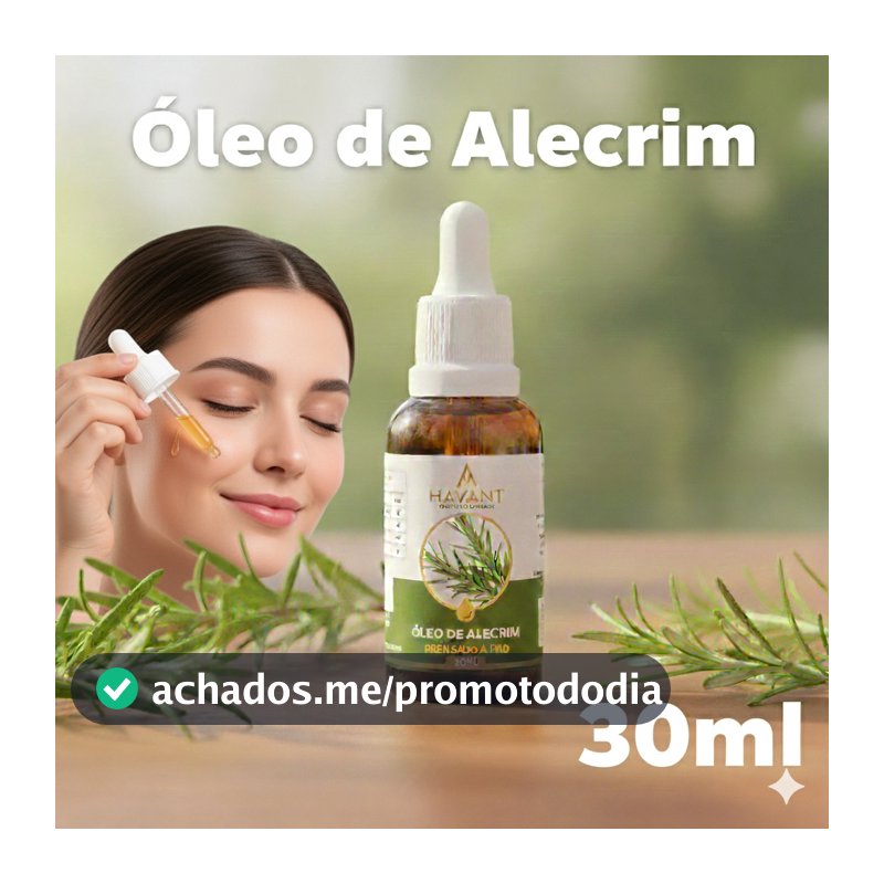 ÓLEO DE ALECRIM - PRENSADO A FIO - 30ML 100% NATURAL