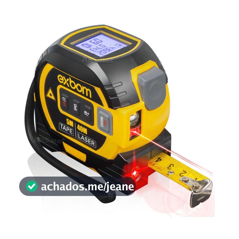 Trena Digital 3 em 1 com Função nivel a laser 4D 40M Com Visor LCD Inteligente