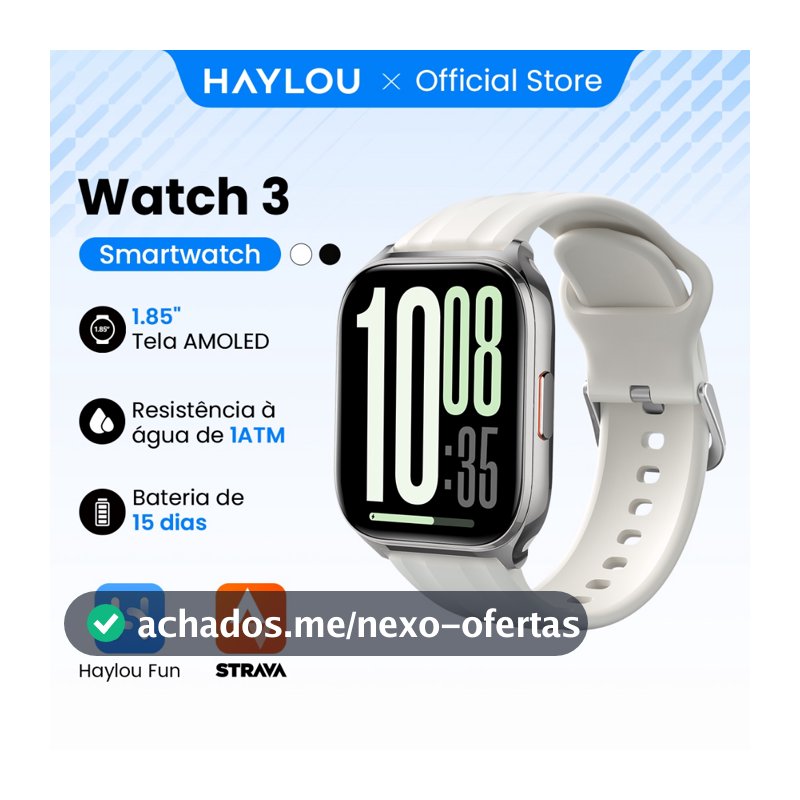HAYLOU Watch 3 [Novo] Smart Relogio Esporte Correndo Ritmo AMOLED AOD 1ATM Bluetooth Call