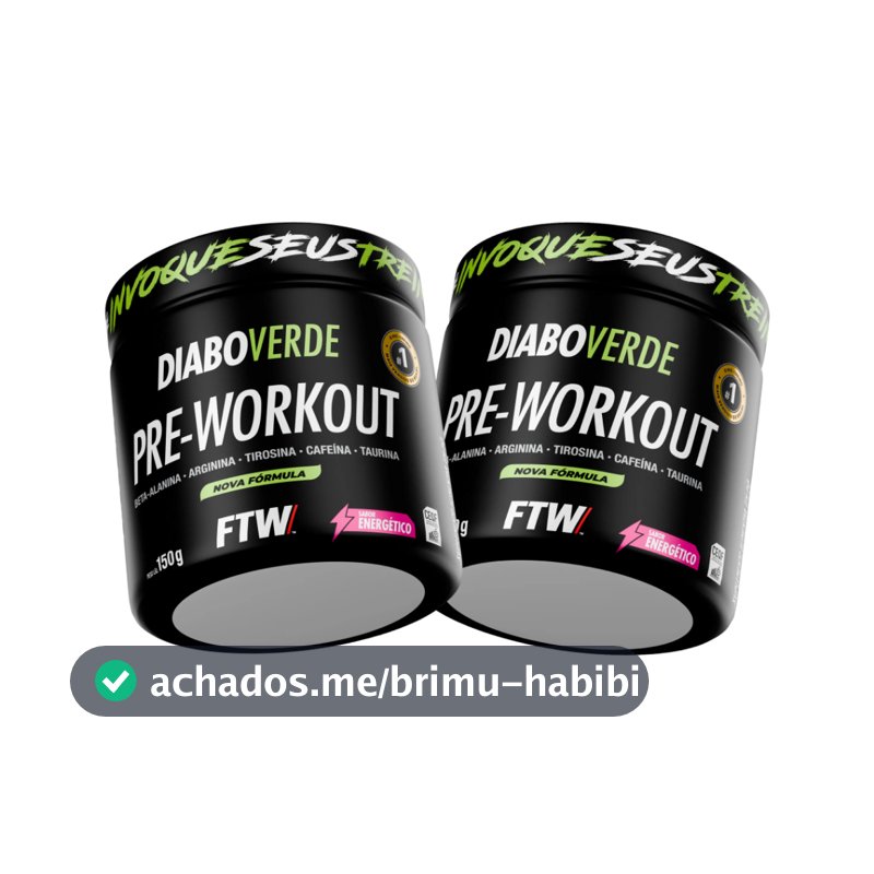 Kit 2x Pré Treino Diabo Verde Pre-Workout 150g - FTW