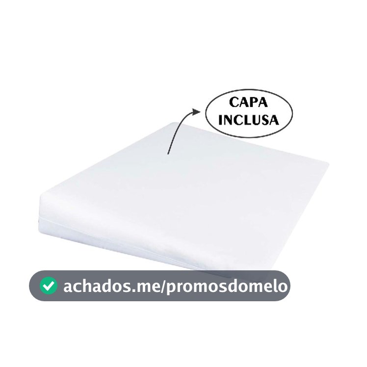 Travesseiro Antirefluxo Para Berço Mini Cama Antialérgico com Capa Lavável (Capa + Espuma)