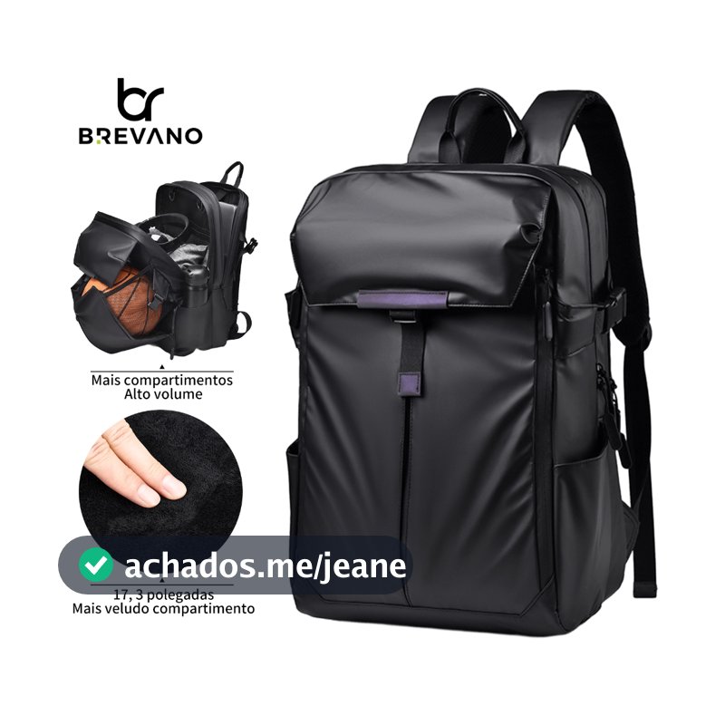 Mochila de Viagem Impermeável Reforçada Para Masculina Feminina, Mochila Executiva Multifunções Para Computador Portátil