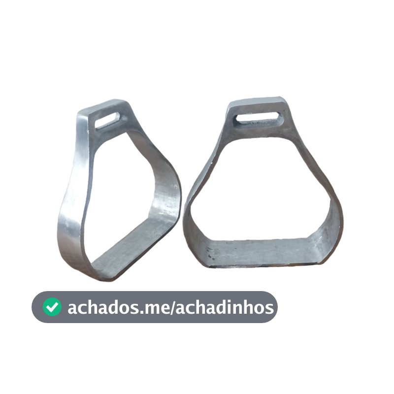 Par de Estribo Alumínio Largo para Sela e Arreio Oferta Relâmpago