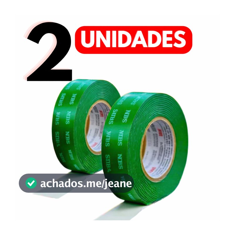 Rolo Fita dupla face 12mmX2M Extra forte Transparente Fixa Tudo