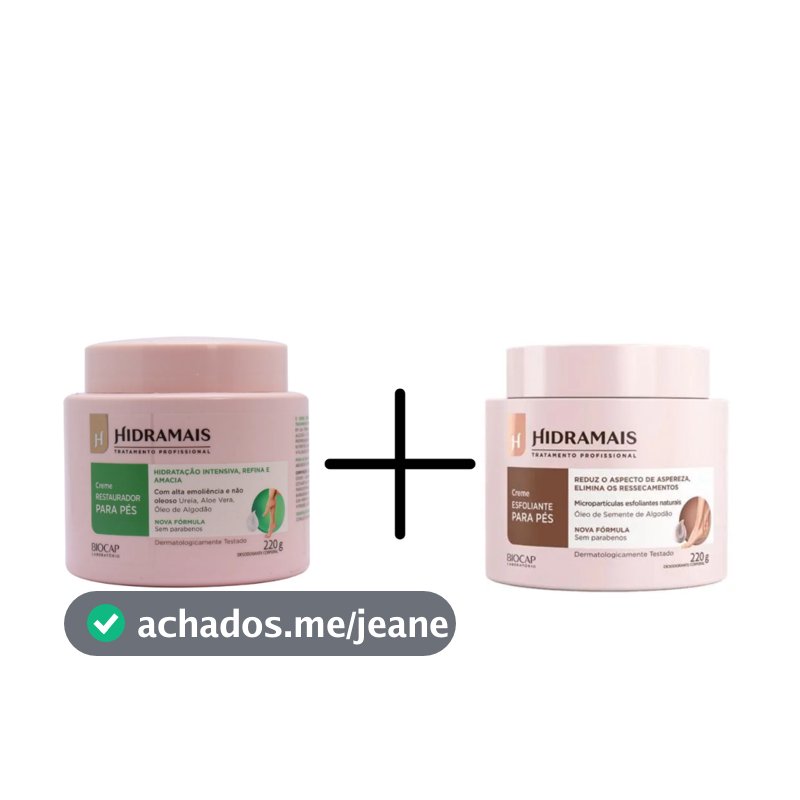 Kit Pés Hidramais- Restaurador+ Esfoliante 220g