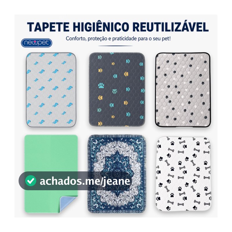 Newpet-80x60cm Washable Hygienic Mat  for Dogs, Super Absorbent, Reusable