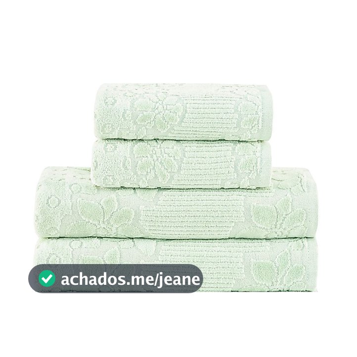Jogo De Toalha Banho Buddemeyer 4 Peças 100% Algodão Banho E Rosto Lollipop Aveludada Ótima Absorção