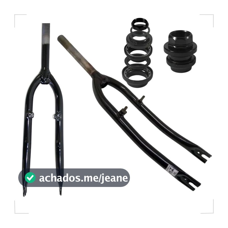 Garfo Reforçado Aço Aro 24 MTB BMX Urbano Direção Standard Rosca Pintura Eletrostática Resistente