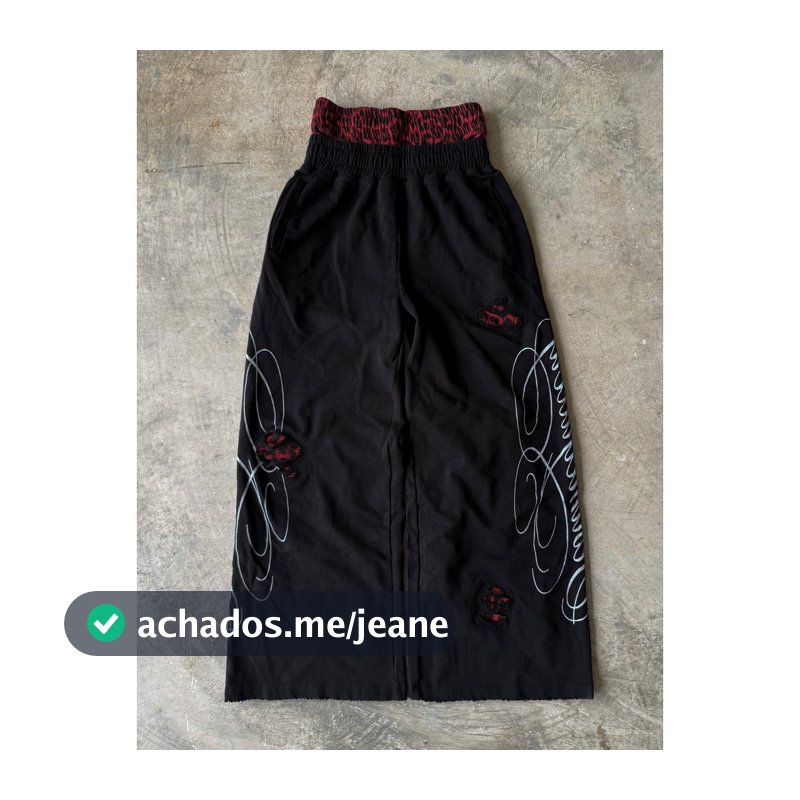 Retro Solto Y2K Americano Leopardo Impressão Calças Casuais Estiramento Punk Bordado Corda Sweatpants Dos Homens Retas
