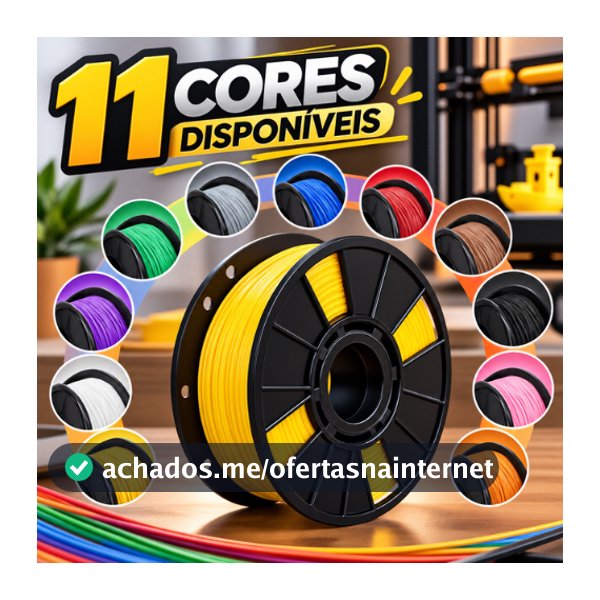 Filamento ABS 1,75mm 1kg Impressora/Caneta 3D Preto, Vermelho, Cinza, Azul, Verde, Rosa, Azul, Laranja, Marrom e Roxo