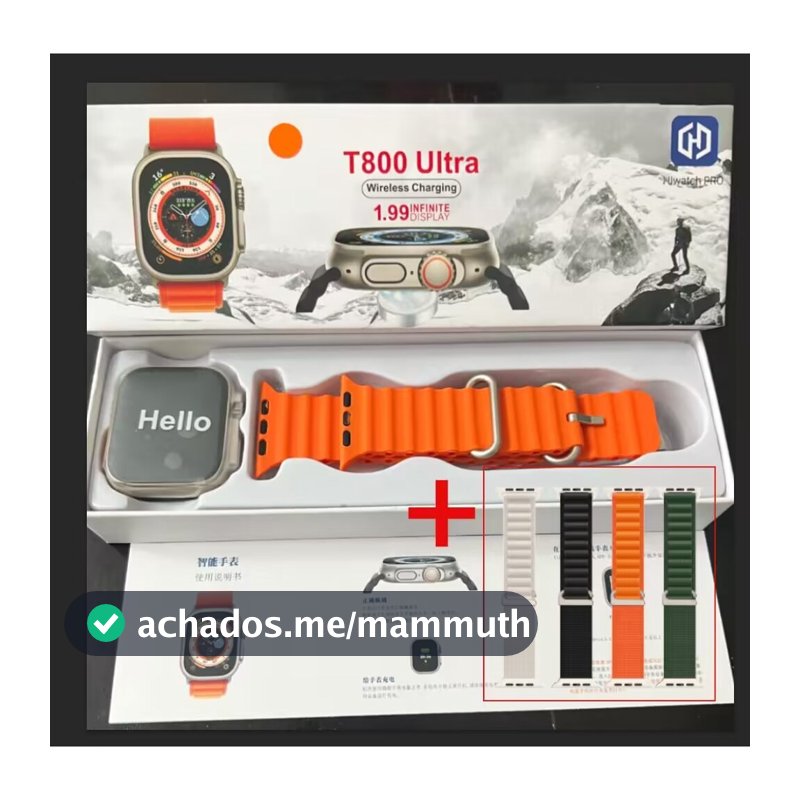 2026 Nova Série 8 Relógio T800 Ultra Smart Watch Esportivo Sem Fio À Prova D'água T800 Ultra2 MAX
