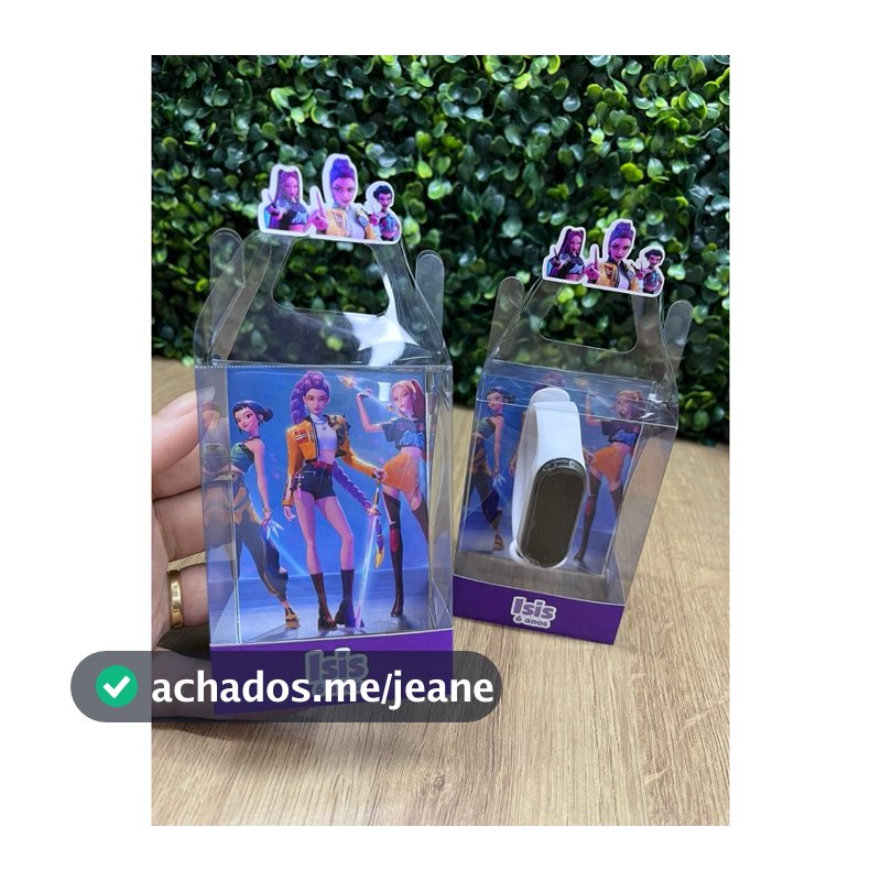 Lembrancinha COM RELÓGIO- Caixa de acetato- personalizada