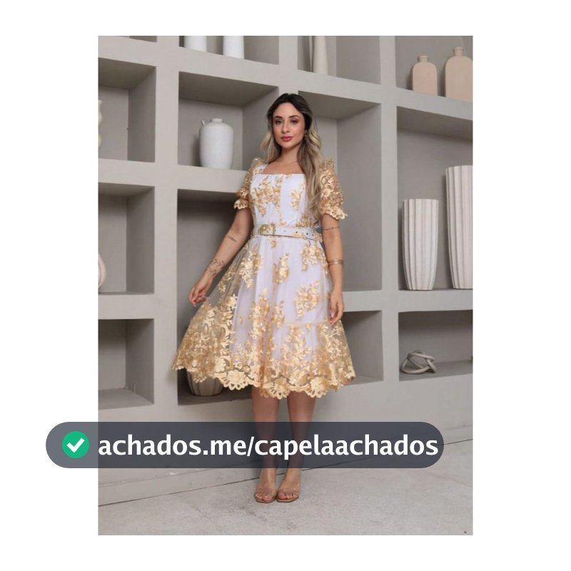 Vitoria Vestido curto de festa luxo Tule com cinto bordado Forrado  manga curta