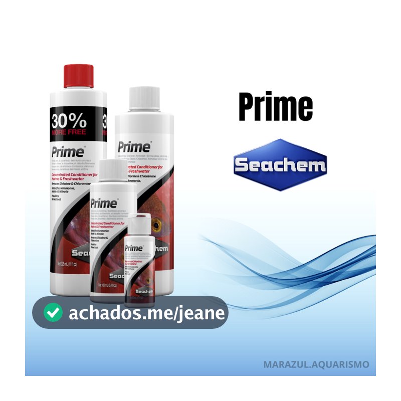 Seachem Prime 50ml, 100ml, 250ml, 325ml Anticloro Remove Cloro Amonia Aquário