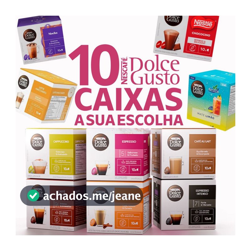 10 Caixas Dolce Gusto Nescafé 100 Cápsulas A Sua Escolha Sabores Clássicos