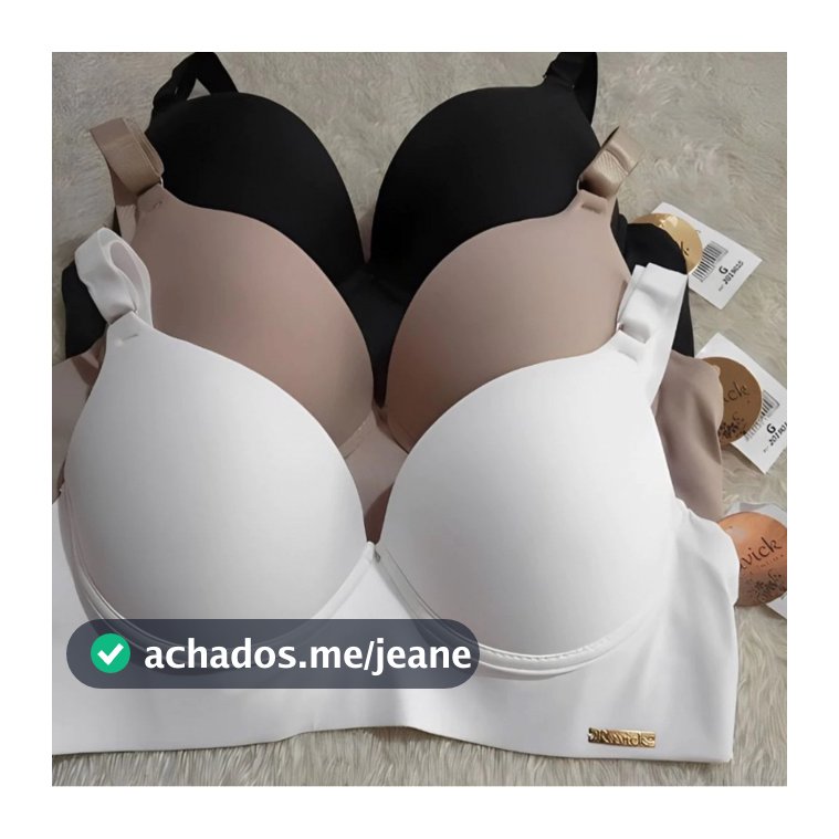 Kit C/ 2 Sutiãs Básicos Reforçados Microfibra com Bojo - Lingerie Direto da Fábrica Tamanhos PP ao GG