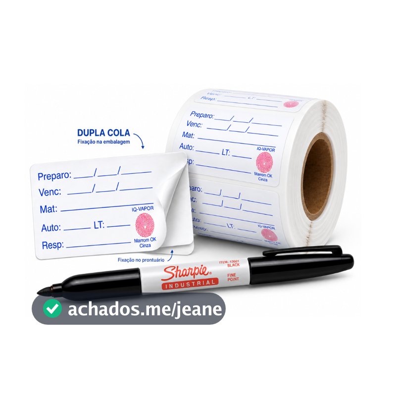 Kit Etiqueta Dupla Autoclave Rdc1002 + Caneta Esterilização