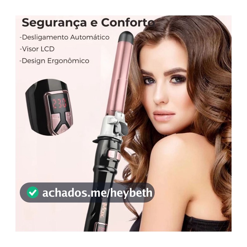 Modelador De Cachos Giro Automático 28mm  Bivolt Ferro Ondulador, Frisador de Cabelo