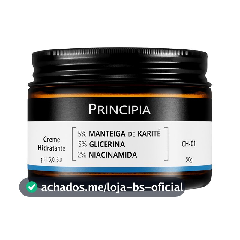 Creme Hidratante Facial 5% Manteiga de Karité + 5% Glicerina + 2% Niacinamida CH-01Principia - 50g