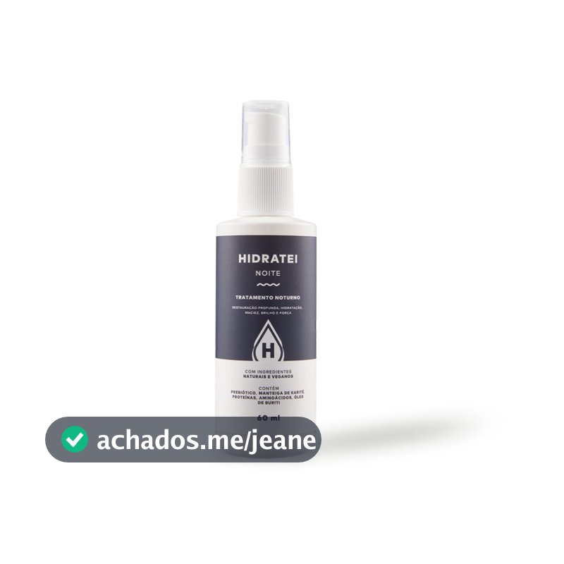 Creme Capilar Noturno Hidratei 60ml Travel Size Tratamento Noite Revitalização Reparação