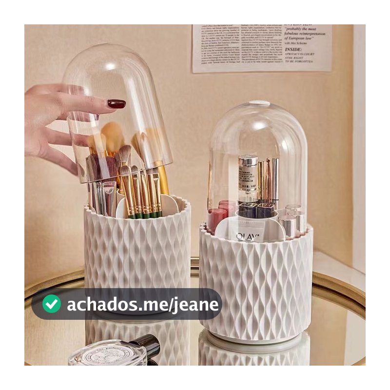 Organizador de Pinceis Acrilico 360° Transparente