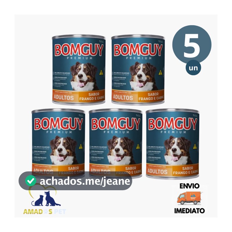 KIT  BOMGUY PATÊ PREMIUM SABOR FRANGO E CARNE  280G - RAÇÃO ÚMIDA PARA CÃES - FVO