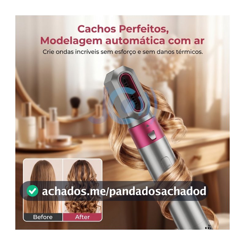 Airwrap Styler 5 em 1 secador de cabelo escova de ar quente modelador alisador de cabelo escova 110v ou 220v